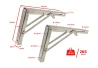 SEFIS stainless steel shelf holder - foldable 30cm 2pcs for the household