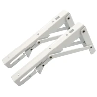 SEFIS steel shelf holder - foldable 25cm white 2pcs