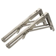 SEFIS stainless steel shelf holder - foldable 20cm 2pcs