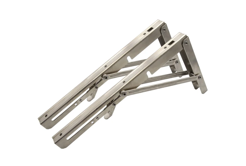 SEFIS stainless steel shelf holder - foldable 20cm 2pcs